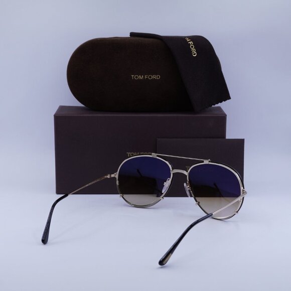 Tom Ford Dickon FT0527 28F Aviator Sunglasses - Gold/Brown - Picture 9 of 9